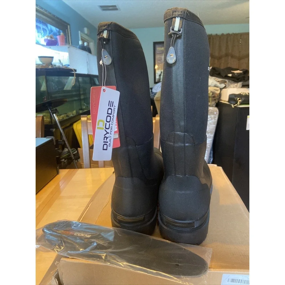 Drycode mens boots 14 Rain Mud Waterproof Black